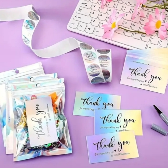 620 pieces Thank You Cards, stickers and bag - Picture 2 of 9